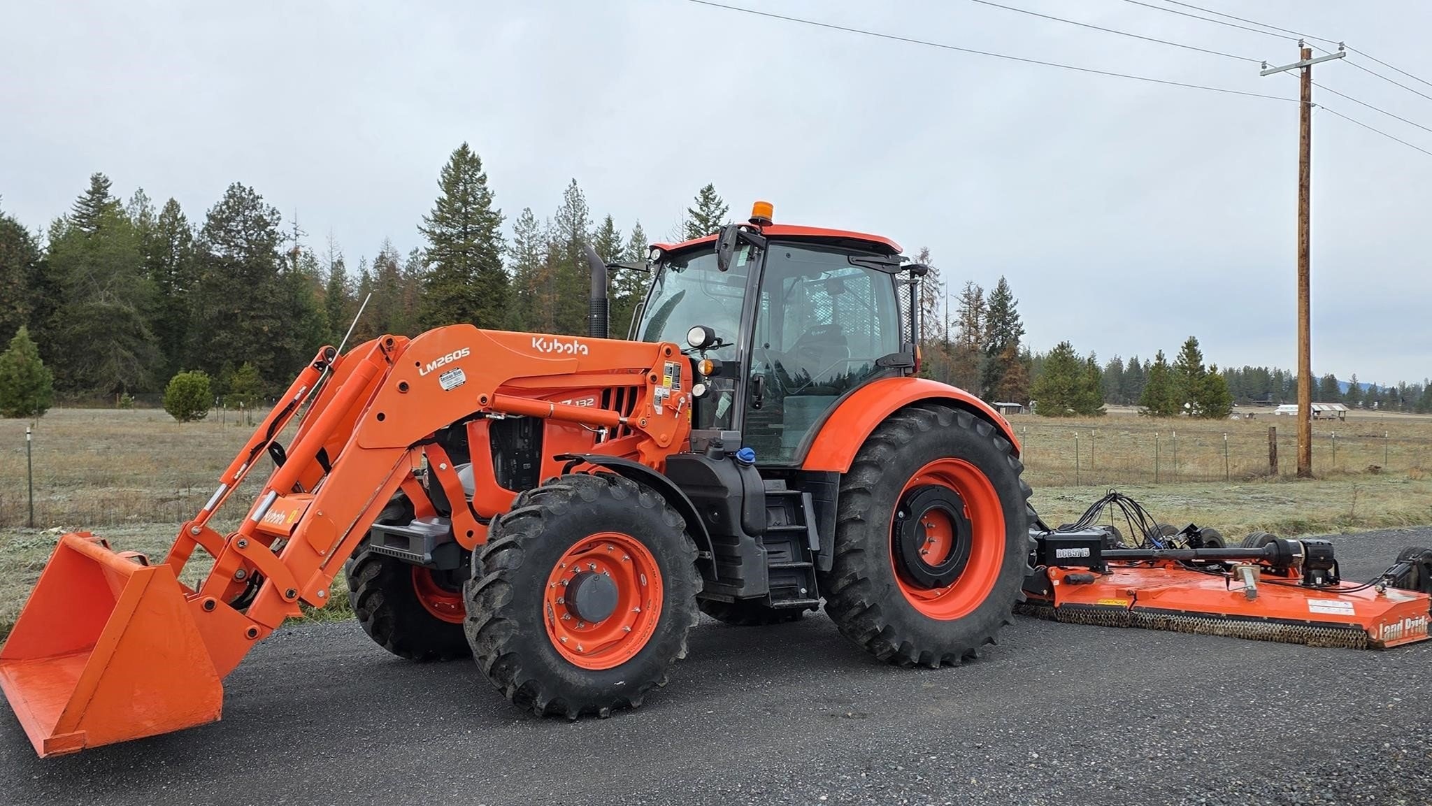 2022 Kubota M7-132 Cab Tractor + 15FT Rotary Cutter Package